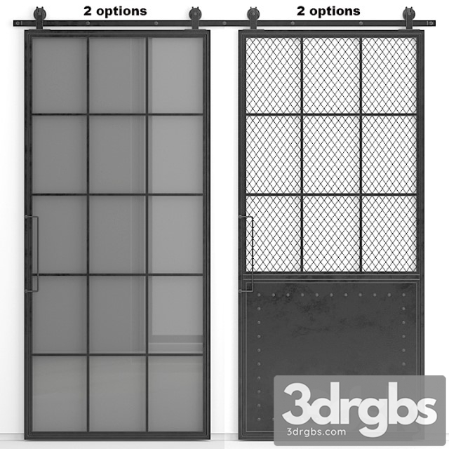 Barn sliding doors mountain french 3dsmax Download - thumbnail 1