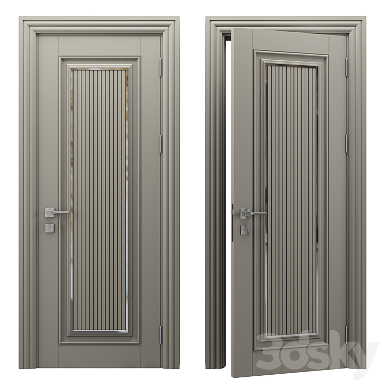 Bella gray door 3DS Max Model - thumbnail 1