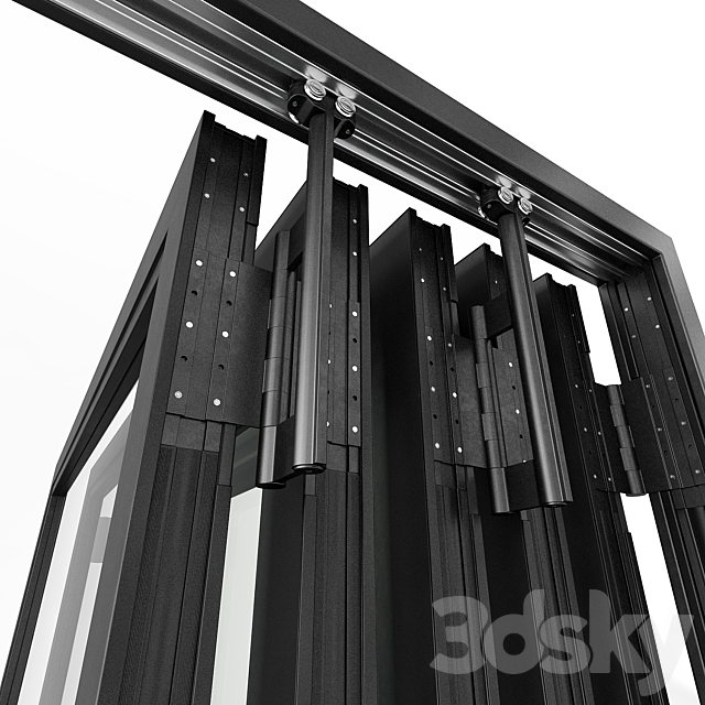 Bi folding doors 3DS Max Model - thumbnail 2