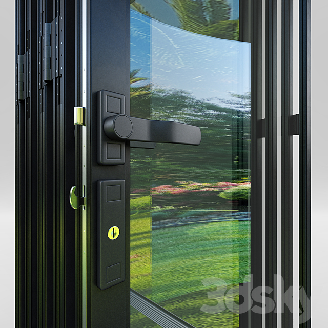 Bi folding doors 3DS Max Model - thumbnail 3