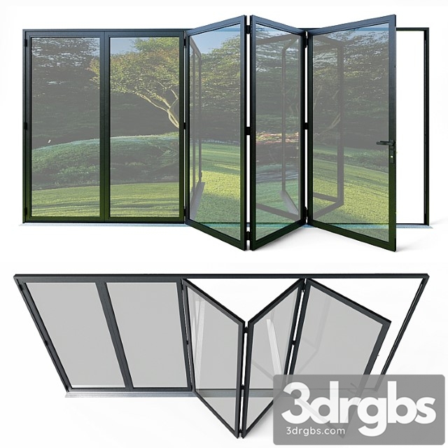 Bi folding doors 3dsmax Download - thumbnail 1