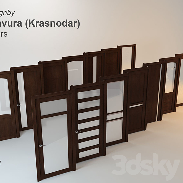 bravura doors 14 PCs. 3ds Max - thumbnail 1