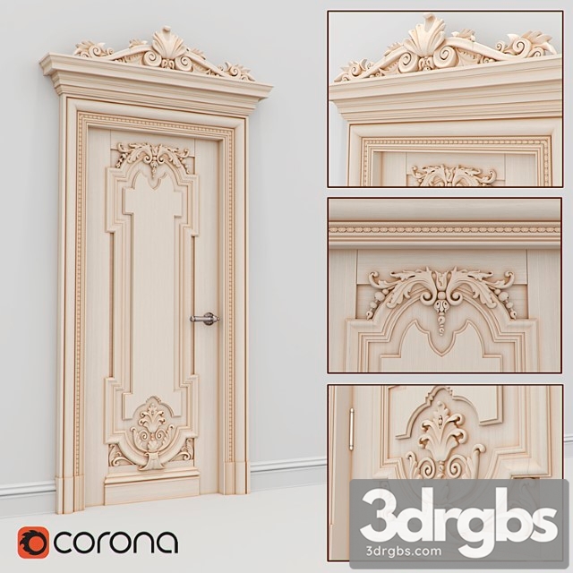 Carved Door 3dsmax Download - thumbnail 1