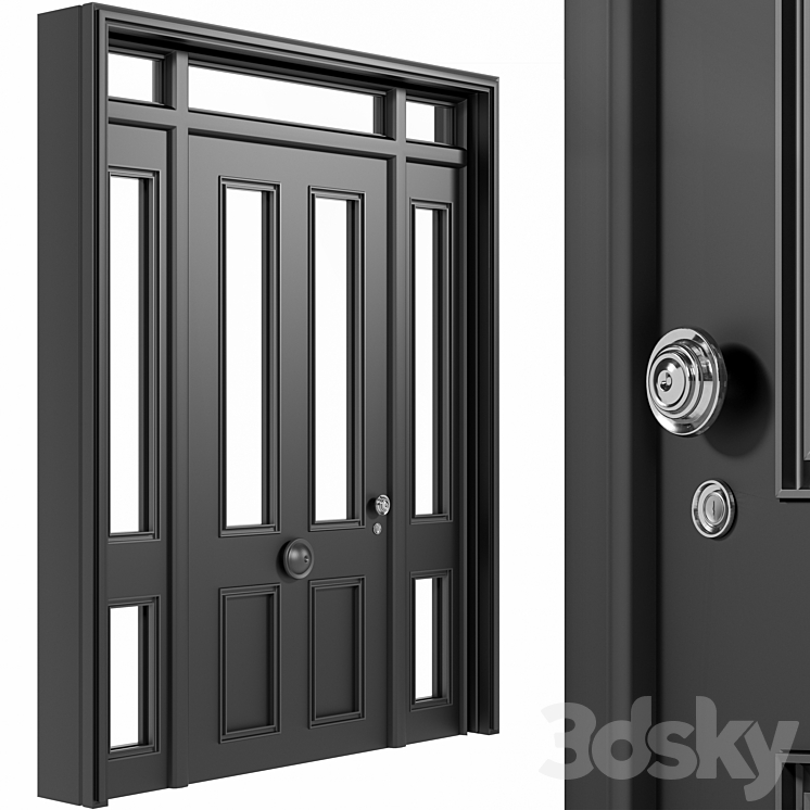 Classic  door 01 3DS Max - thumbnail 1