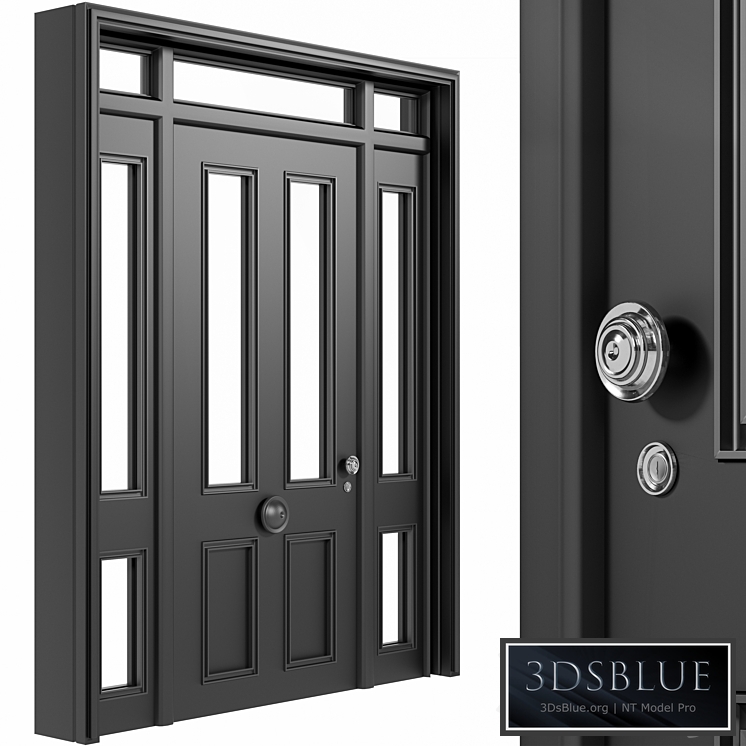 Classic  door 01 3DS Max - thumbnail 3