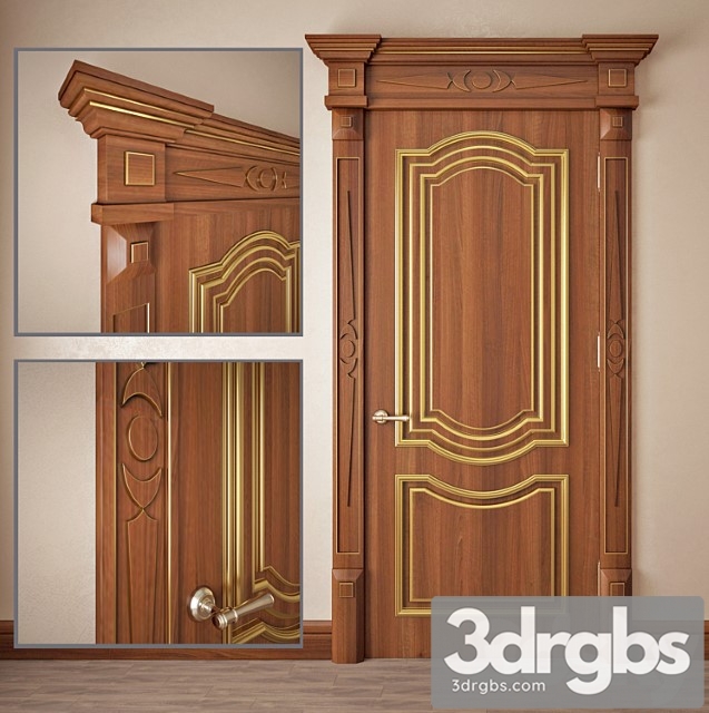 Classic Door 240 3dsmax Download - thumbnail 1