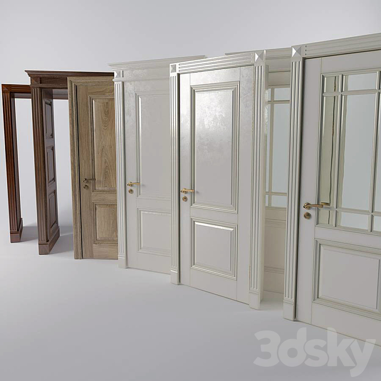 Classic door 3DS Max - thumbnail 1