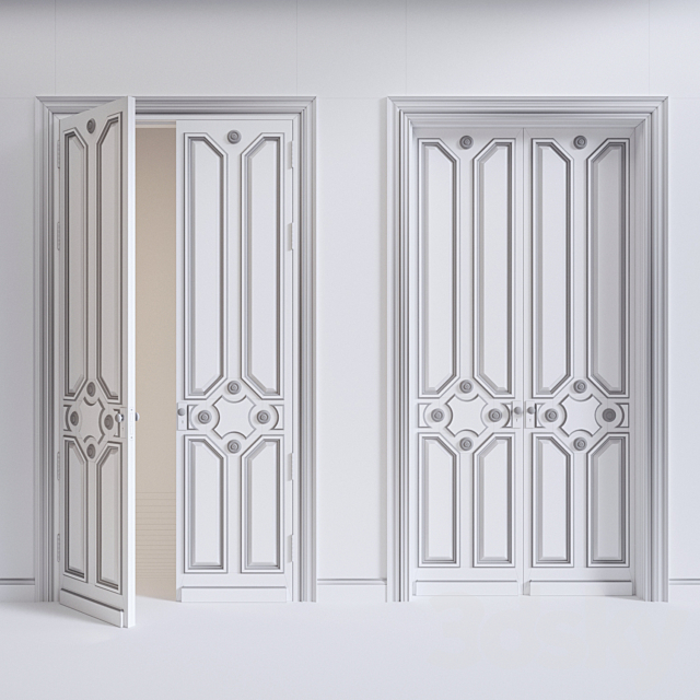 Classic door 3ds Max - thumbnail 3