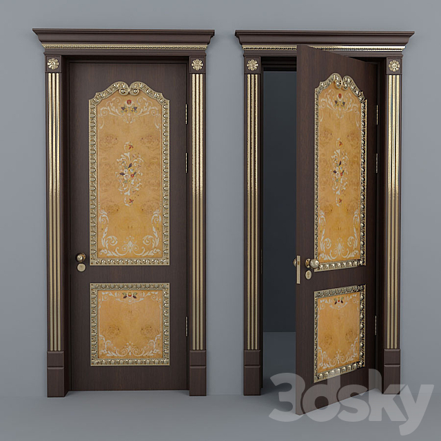 classic door 3ds Max - thumbnail 1