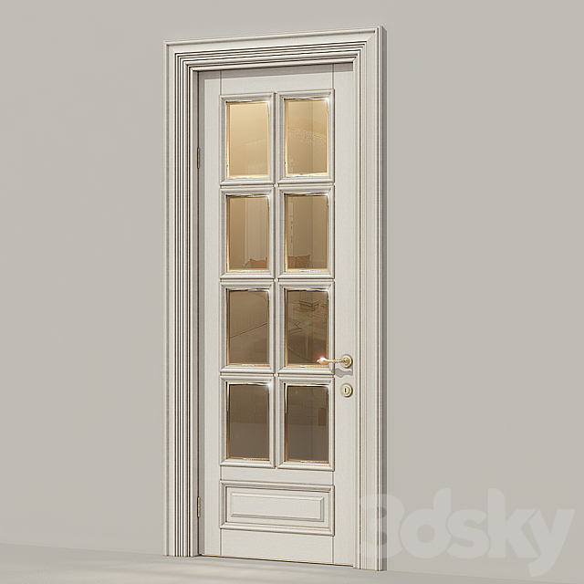 Classic door. glass 3DSMax File - thumbnail 1