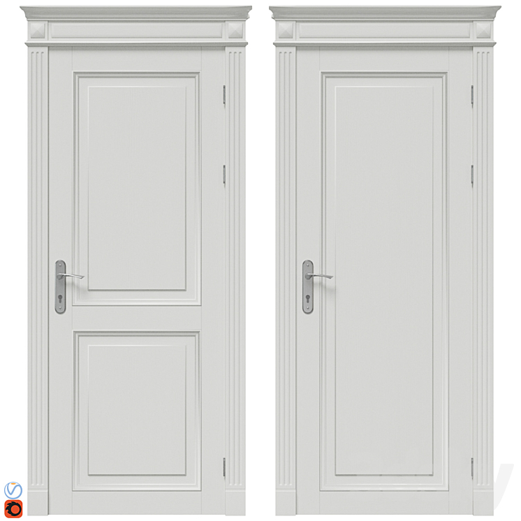 Classic door set 03 3DS Max - thumbnail 1