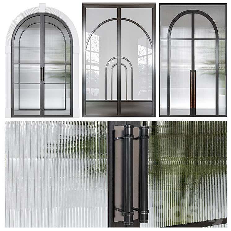 Classic doors 3DS Max Model - thumbnail 1