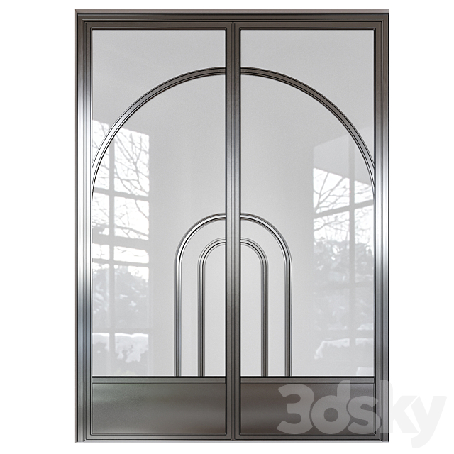 Classic doors 3DS Max Model - thumbnail 2