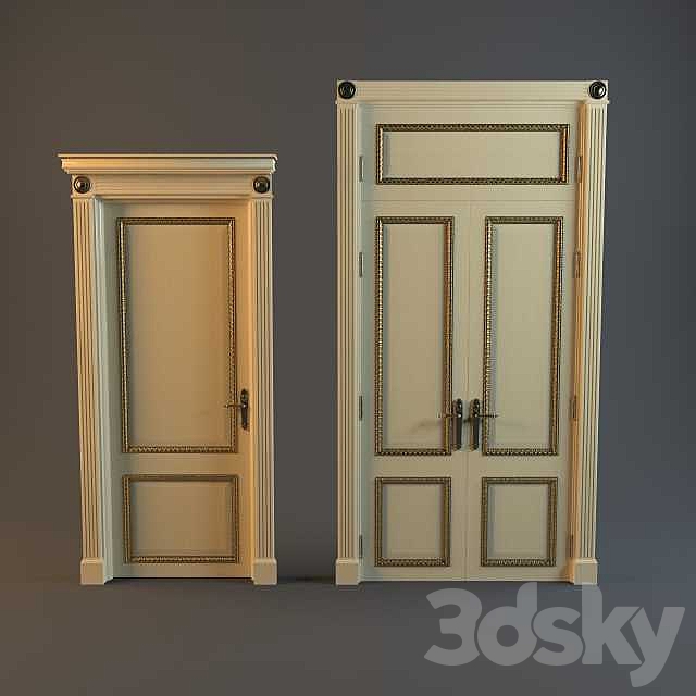 Classic doors 3DSMax File - thumbnail 1