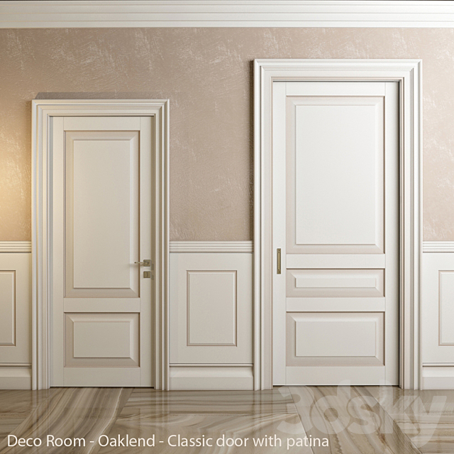 Classic doors and panels – Deco Room – Oaklend 3DSMax File - thumbnail 1