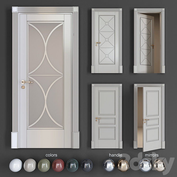 Classic doors ITALON SOLO 7 3DS Max - thumbnail 1