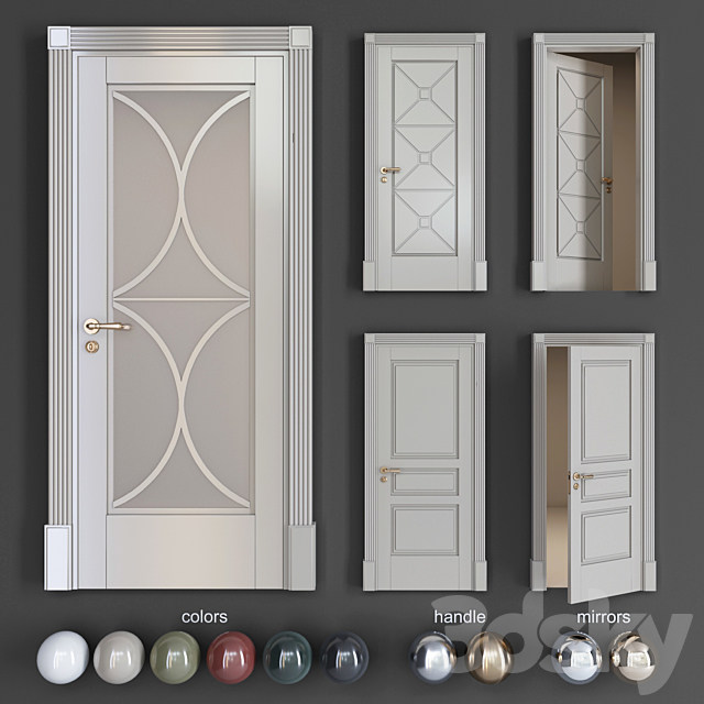 Classic doors ITALON SOLO 7 3DSMax File - thumbnail 1