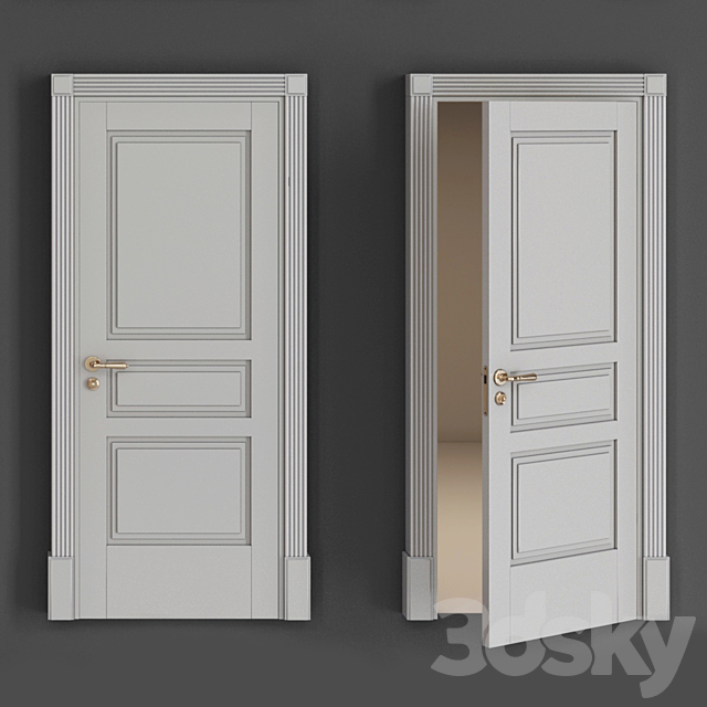 Classic doors ITALON SOLO 7 3DSMax File - thumbnail 4