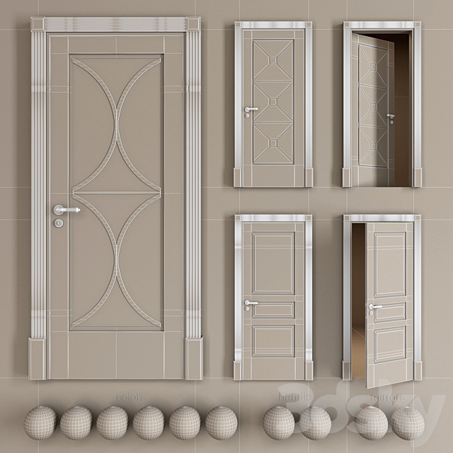 Classic doors ITALON SOLO 7 3DSMax File - thumbnail 5