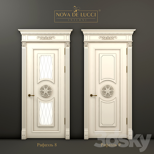 Classic doors of Raphael 8 and Raphael 9 3DSMax File - thumbnail 1