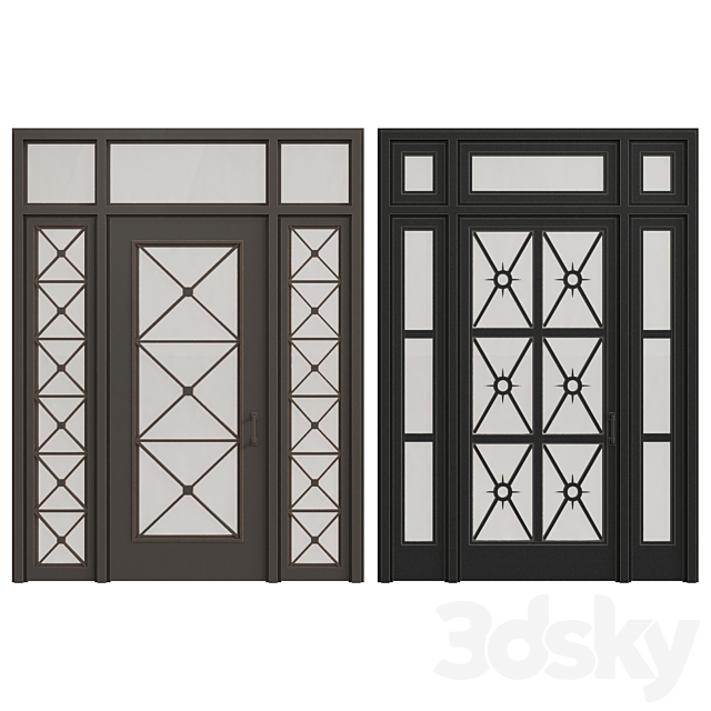 Classic entrance doors 3ds Max - thumbnail 1