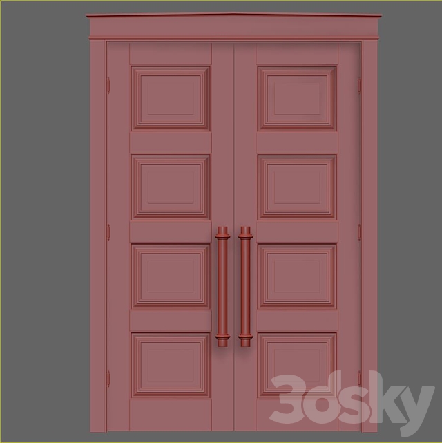 Classic front door 3DS Max Model - thumbnail 2