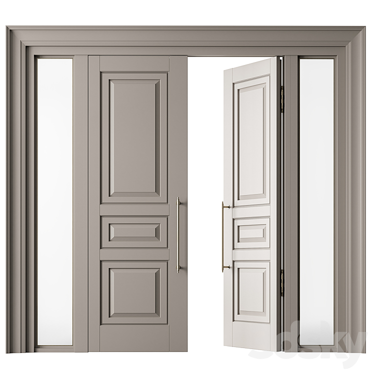 Classic Front Door – Set 66 3DS Max Model - thumbnail 2