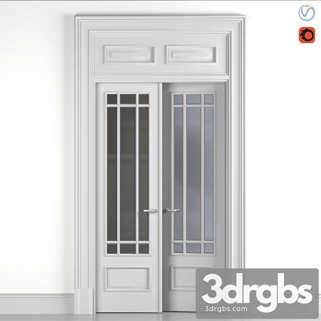 Classic glass door 8 3dsmax Download - thumbnail 1