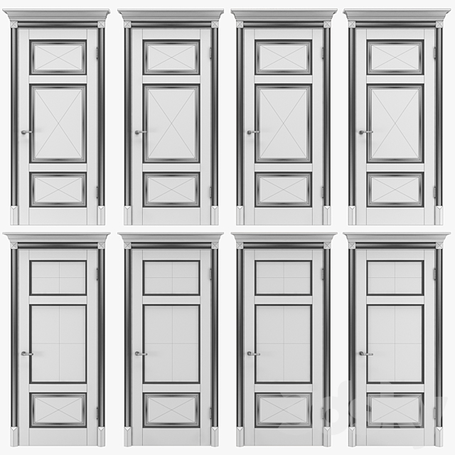 Classic interior doors 01 3DSMax File - thumbnail 2