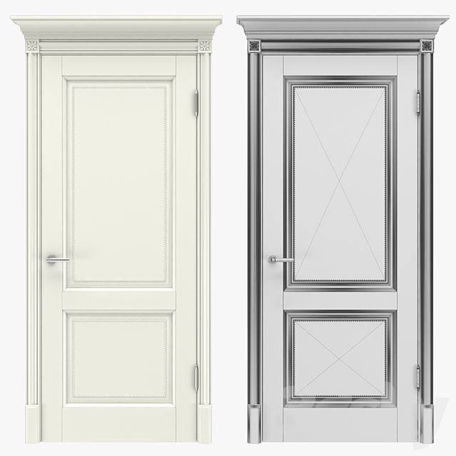 Classic interior doors 02 3DS Max Model - thumbnail 3