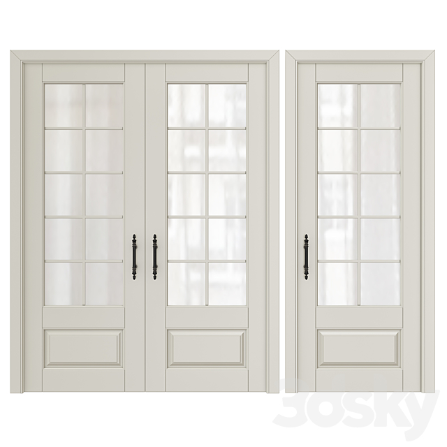 Classic interior doors 1 3ds Max - thumbnail 1