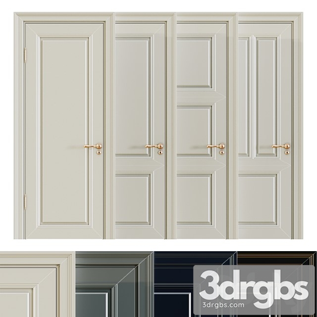 Classic Interior Doors 22 3dsmax Download - thumbnail 1