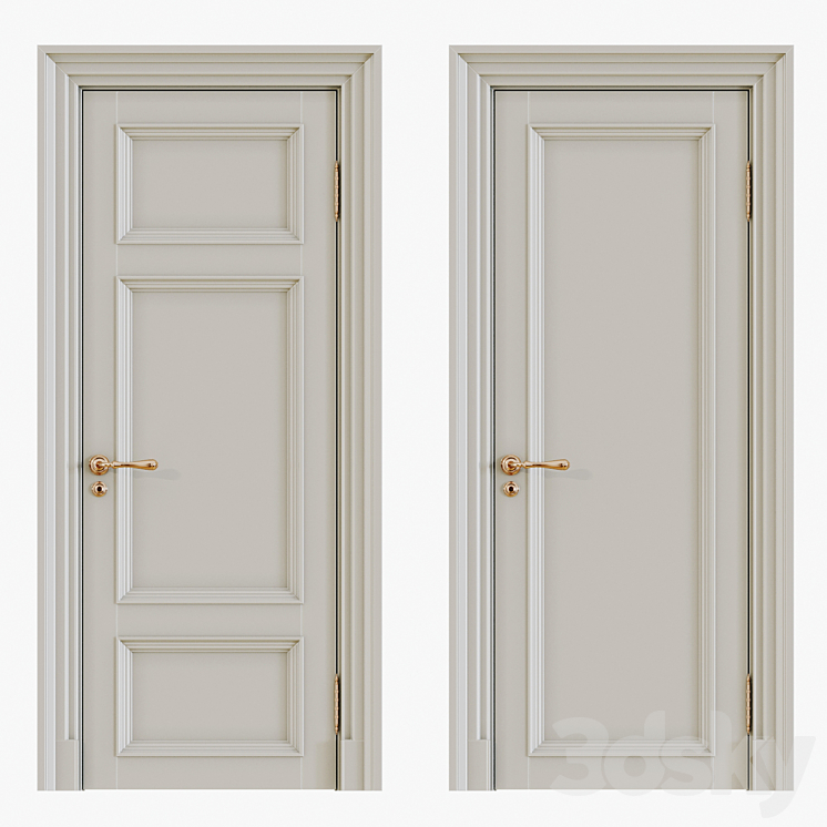 Classic interior doors 3DS Max - thumbnail 1