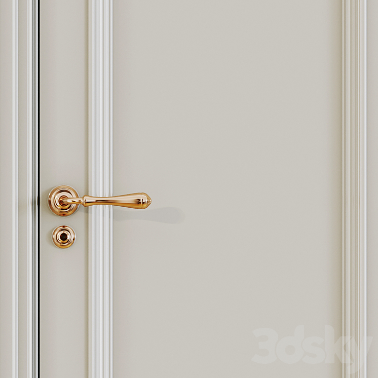 Classic interior doors 3DS Max - thumbnail 2