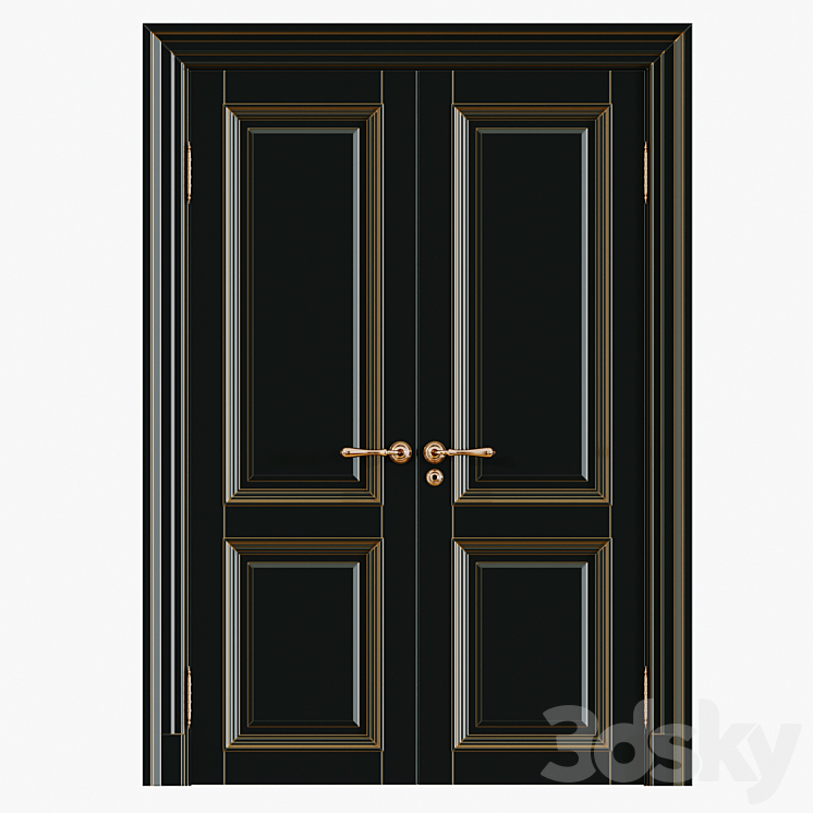 Classic interior doors 3DS Max - thumbnail 2