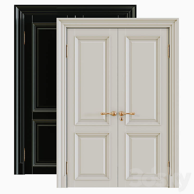 Classic interior doors 3DS Max - thumbnail 1