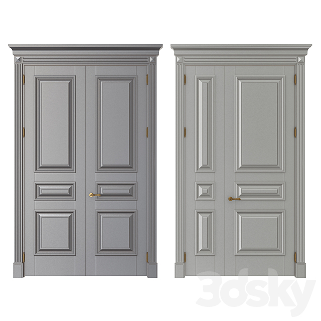 Classic interior doors 3ds Max - thumbnail 1