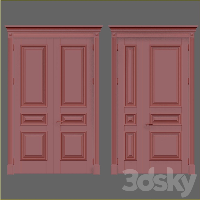 Classic interior doors 3ds Max - thumbnail 2