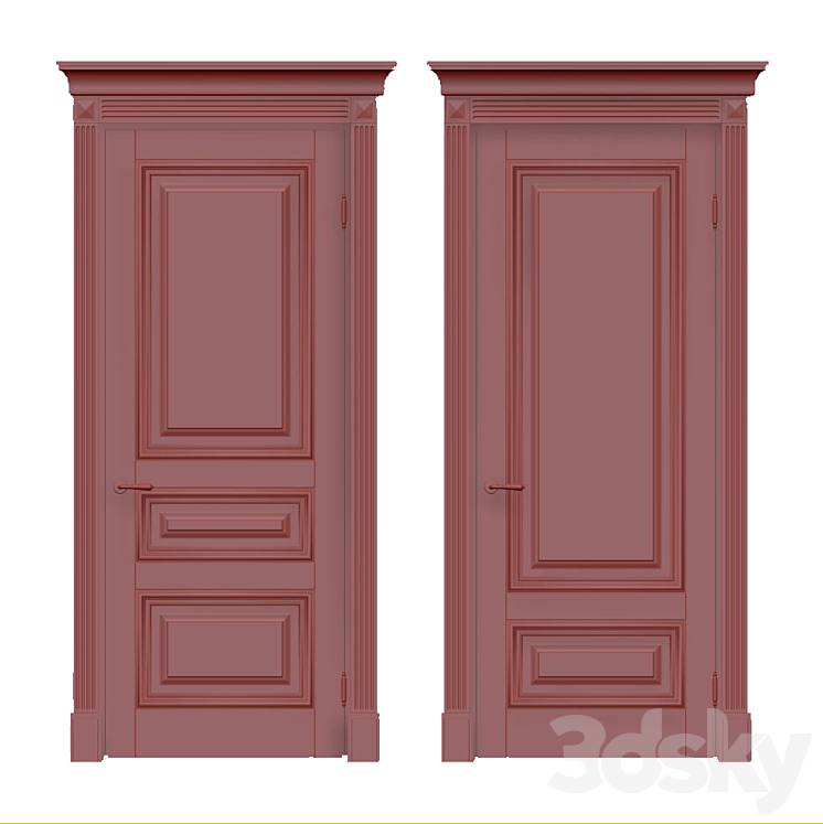 Classic interior doors 3DS Max - thumbnail 2