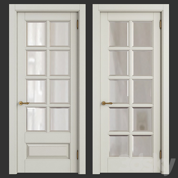 Classic interior doors 3DS Max - thumbnail 1