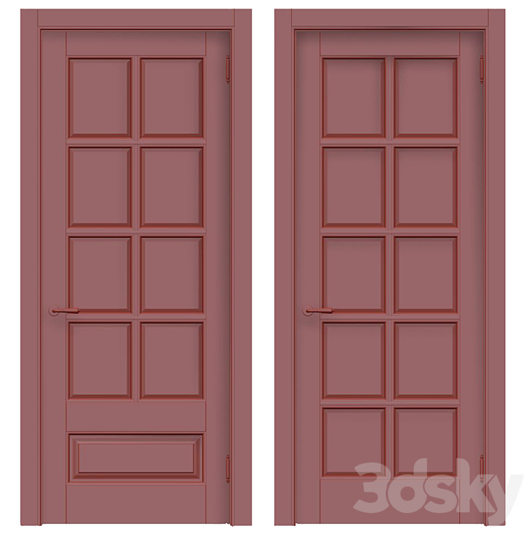 Classic interior doors 3DS Max - thumbnail 2