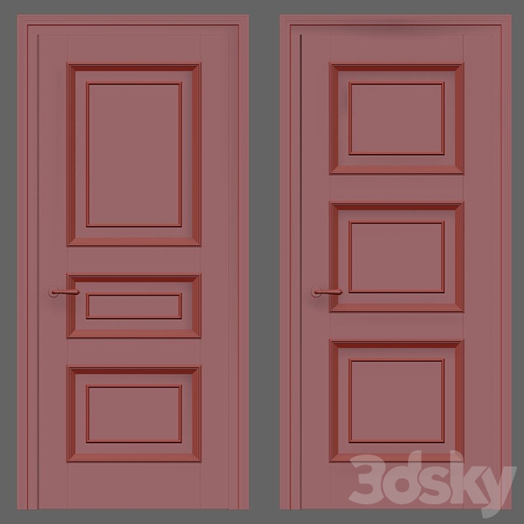 Classic interior doors 3DS Max - thumbnail 2