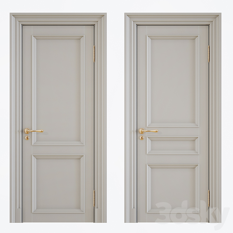 Classic interior doors 3DS Max - thumbnail 1