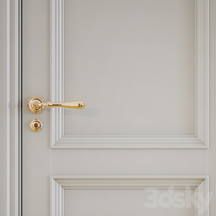 Classic interior doors 3DS Max - thumbnail 2