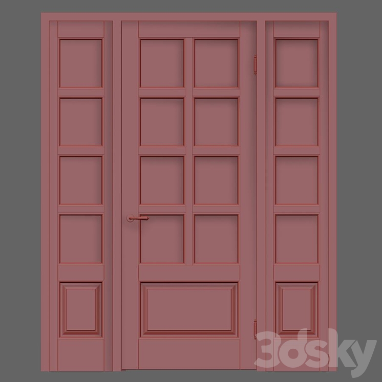 Classic interior doors 3DS Max - thumbnail 2