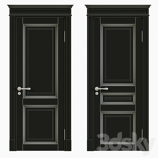 Classic interior doors 3DS Max Model - thumbnail 3