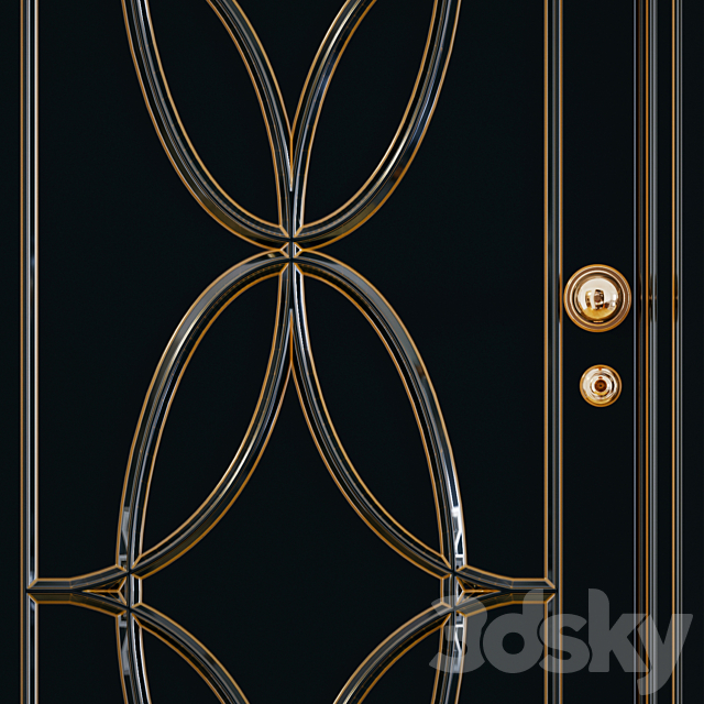 Classic interior doors 3DS Max Model - thumbnail 2