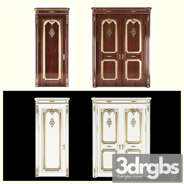 Classic Interior Doors 3dsmax Download - thumbnail 1