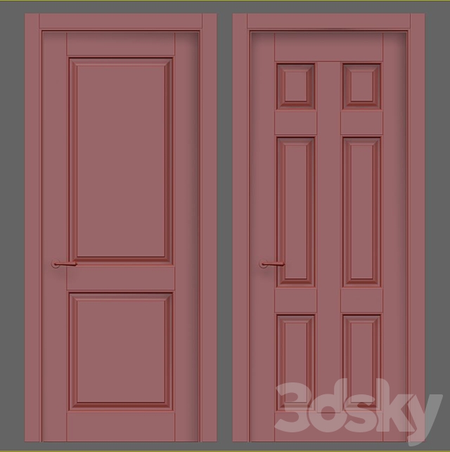 Classic interior doors 3DSMax File - thumbnail 2