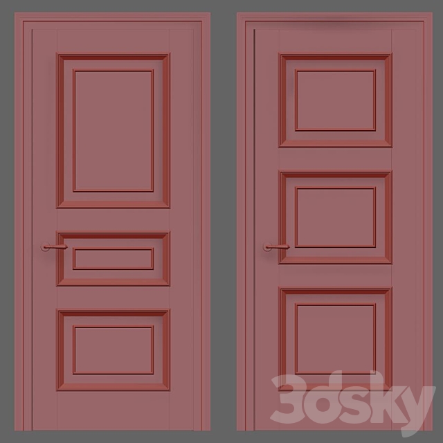 Classic interior doors 3DSMax File - thumbnail 2